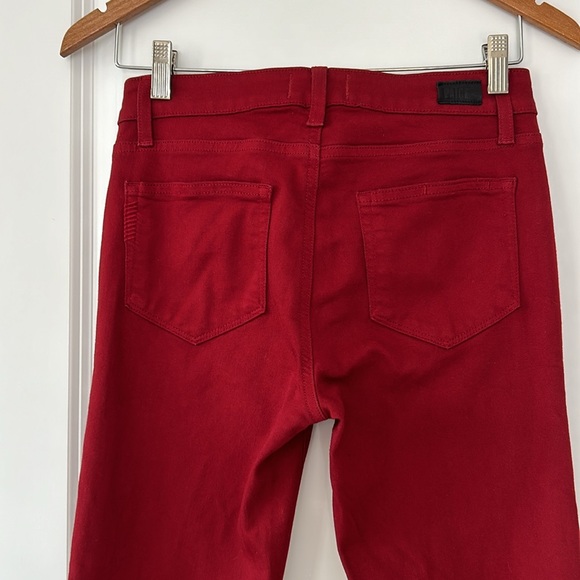 PAIGE Verdugo Ankle Jeans in Maroon Rose (Red) Sz 26 with MEASUREMENTS! - Picture 9 of 14